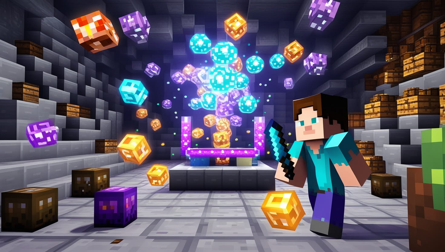 Block To Xp Converter Addon (1.21, 1.20) – MCPE/Bedrock Mod